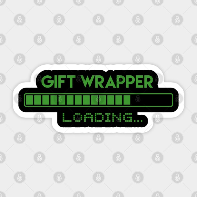 Gift Wrapper Loading Sticker by Grove Designs